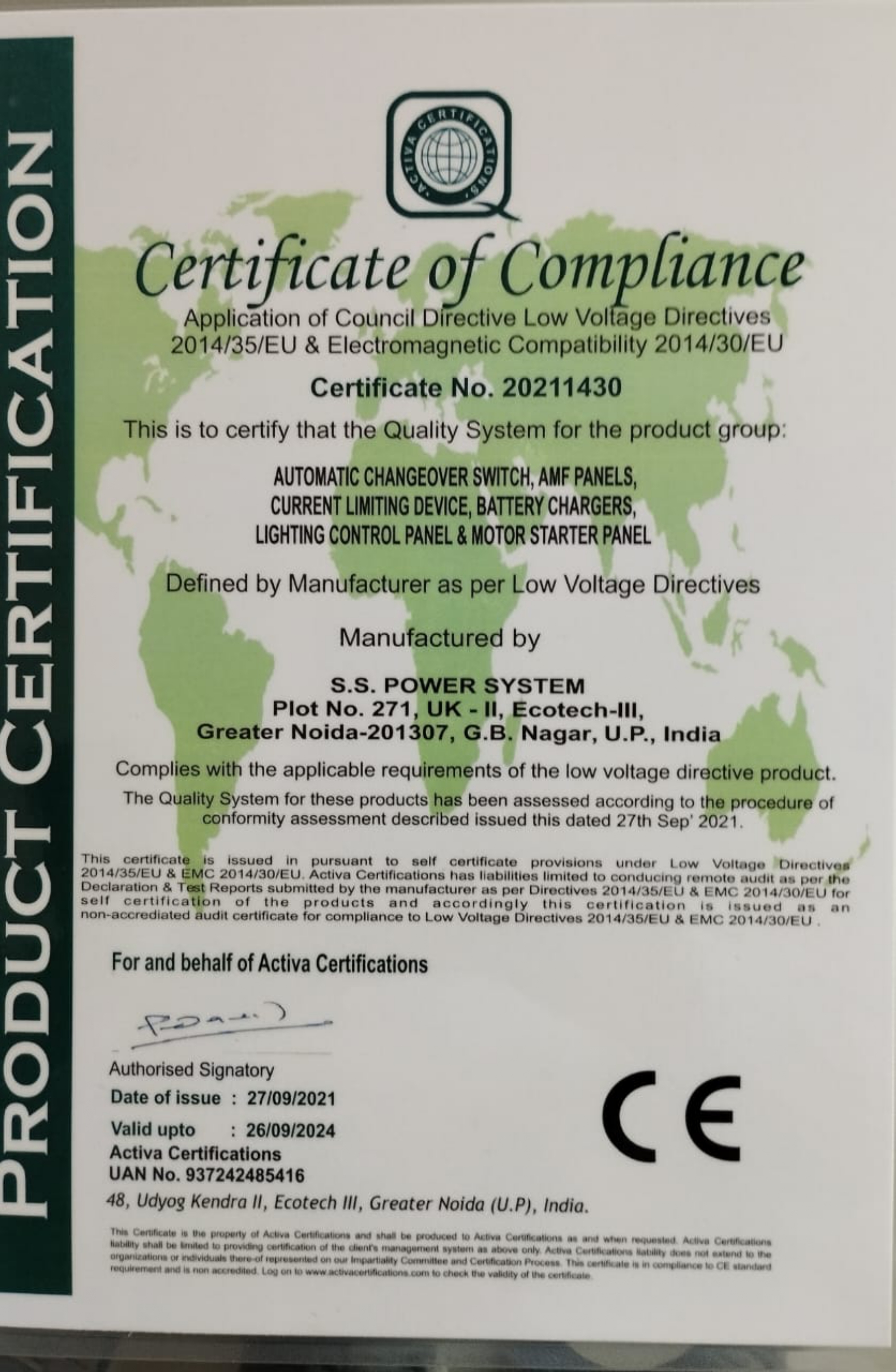 CE Certificate